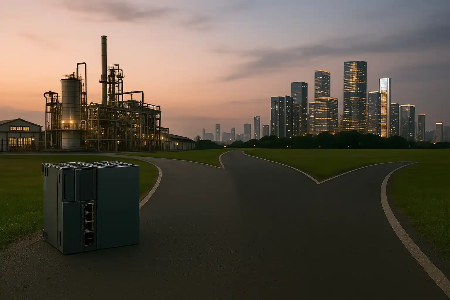 Controllo impianto industriale moderno con PLC, interfacce evolute e transizione verso .NET